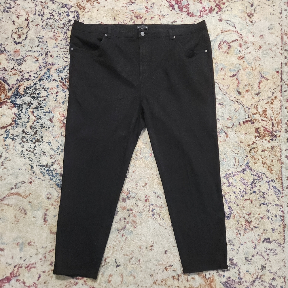 Universal Standard Womens Plus High Rise Skinny Seine Jeans Black Size 24